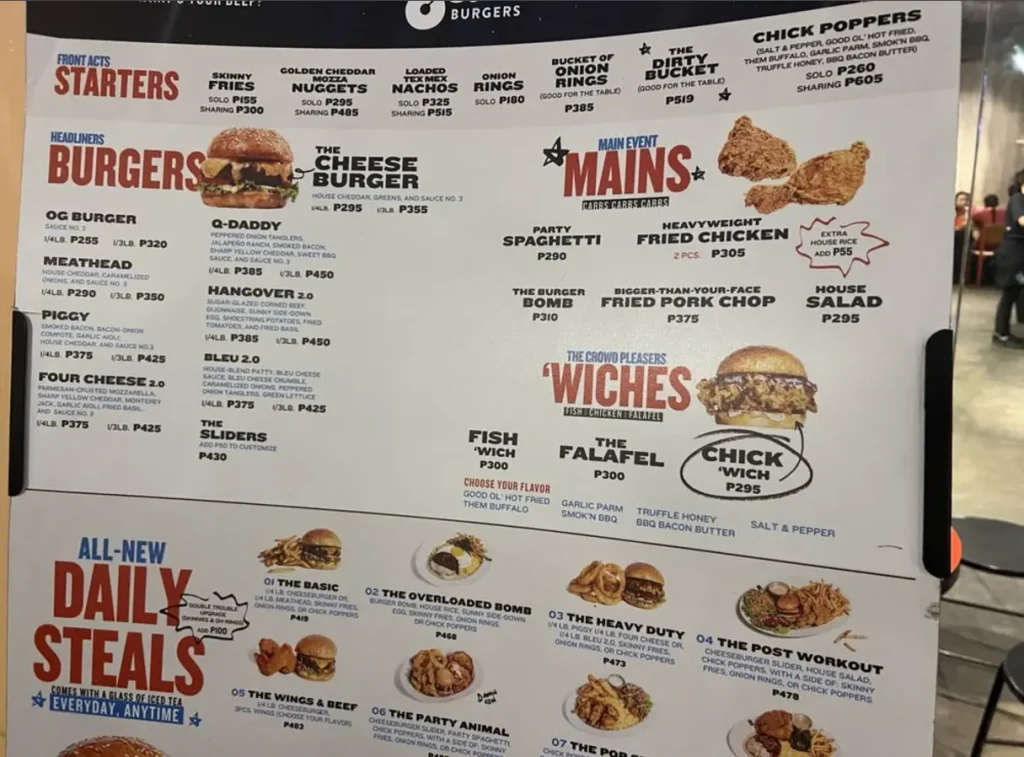 8 Cuts Philippines Menu