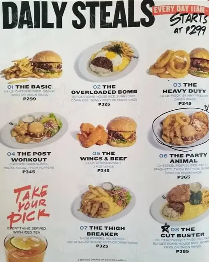 8 Cuts Menu