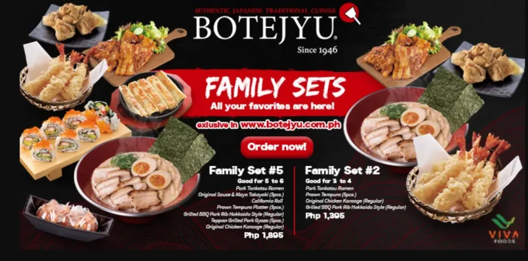 Botejyu Philippines Menu