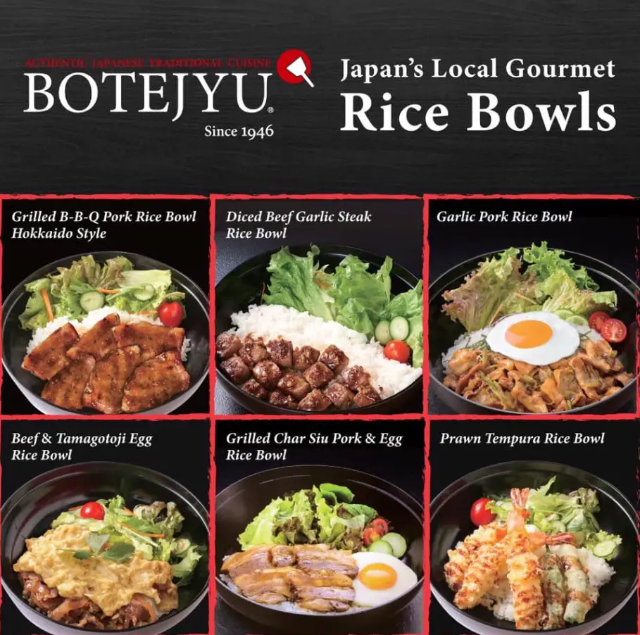 Botejyu Menu