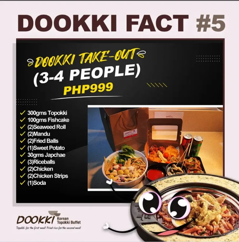 Dookki Philippines Menu