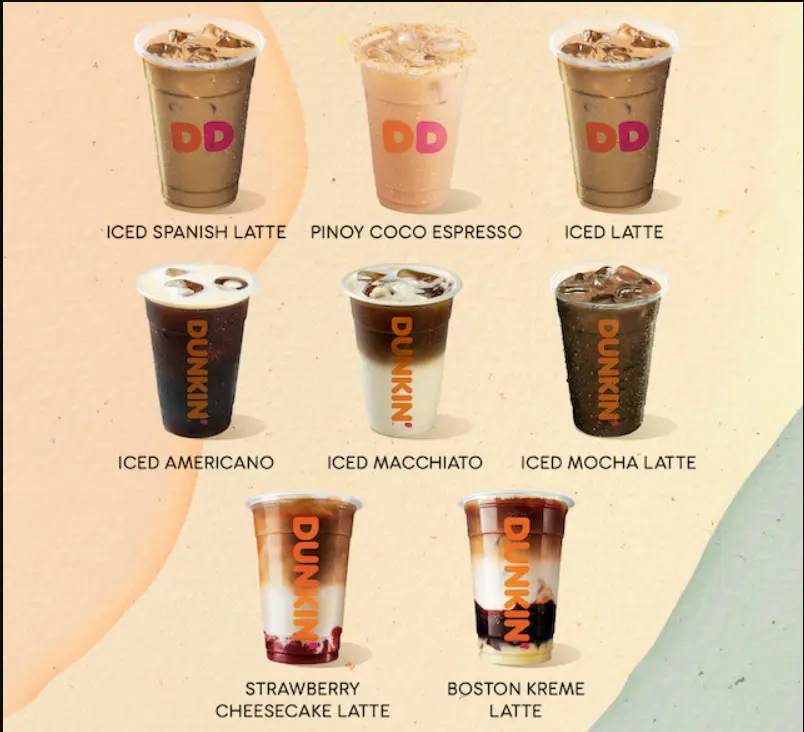 Dunkin Donuts Menu