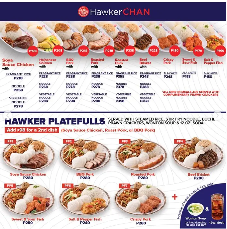 Hawker Chan Menu