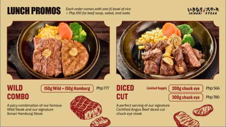 Ikinari Steak Philippines Menu