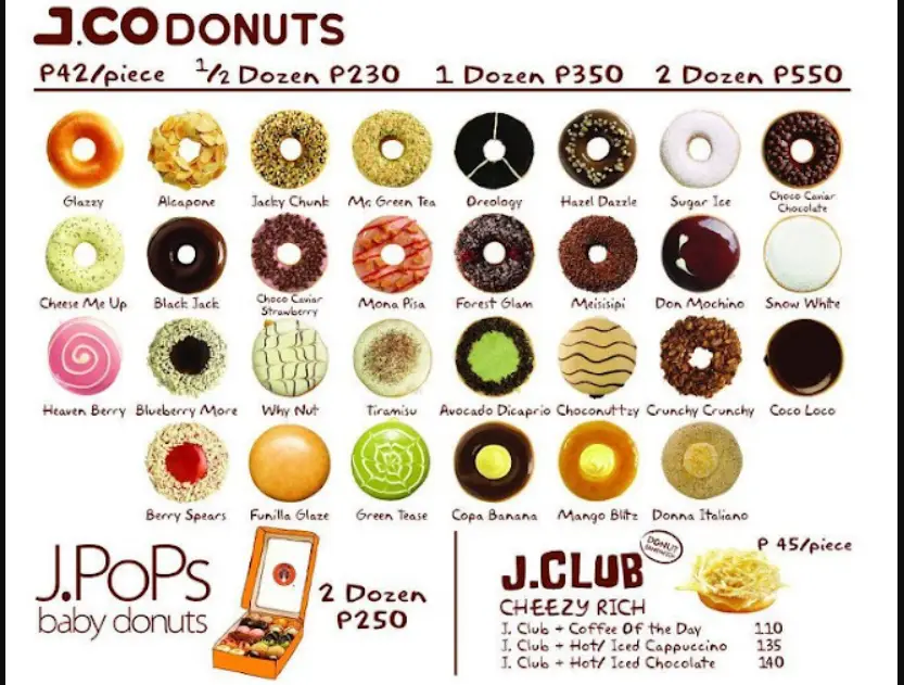 JCO Menu