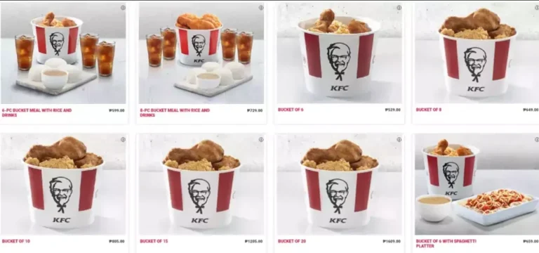 KFC Menu Philippines