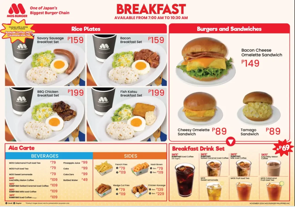 MOS Burger Menu