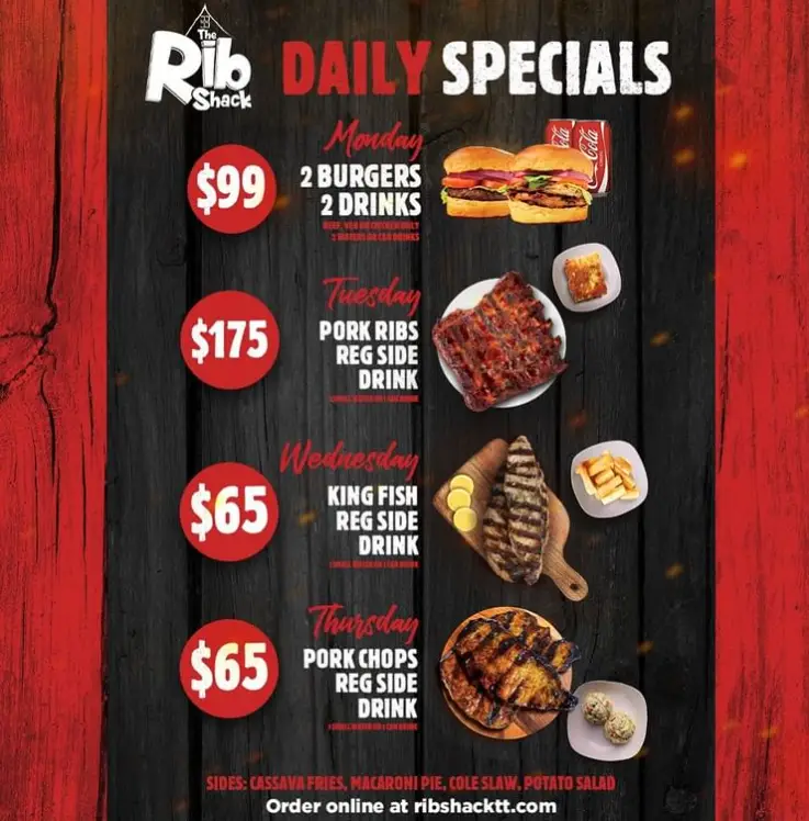 Rib Shack Menu