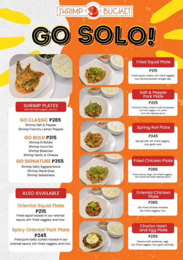 Shrimp Bucket Philippines Menu Prices 2025