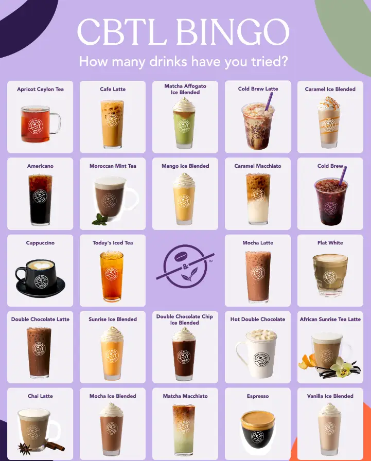 The Coffee Bean & Tea Leaf Menu