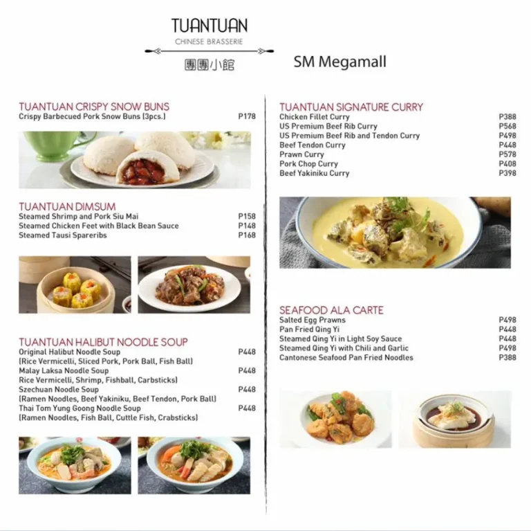 Tuan Tuan Philippines Menu