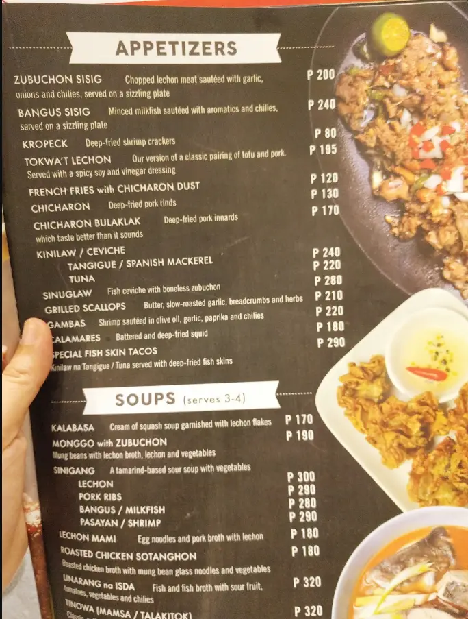 Zubuchon Menu